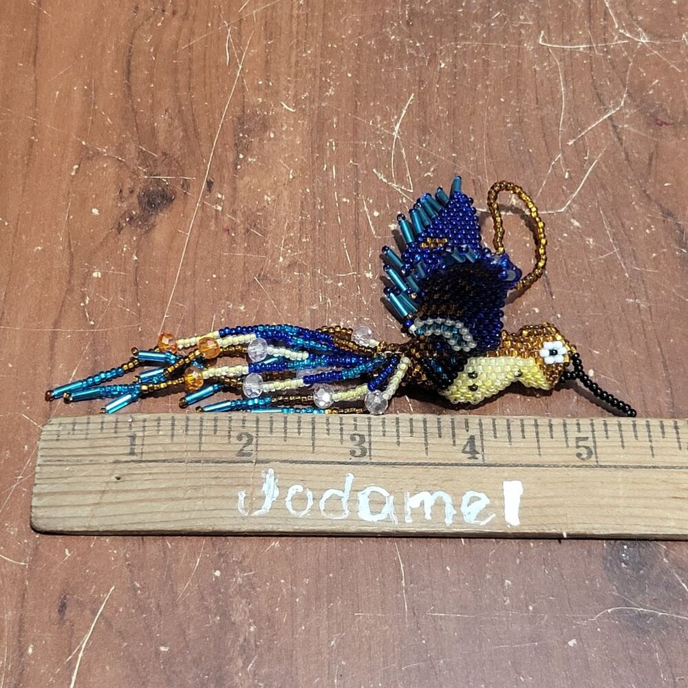 Beaded Hummingbird Ornament Mayan Arts - Picture 8 of 11